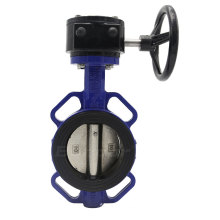 Bundor DN65 Cast Iron Ductile Iron  Butterfly Valve Handle Wafer Type Worm Gear Butterfly Valve Price